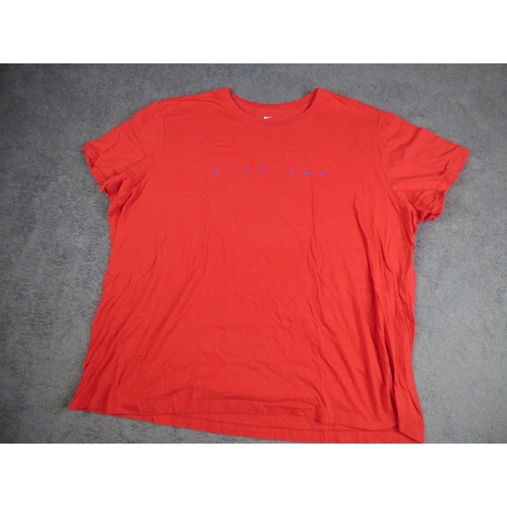 Nike Air Mens T-Shirt Red Short Sleeve Crew Neck Graphic Logo Tee Size XL